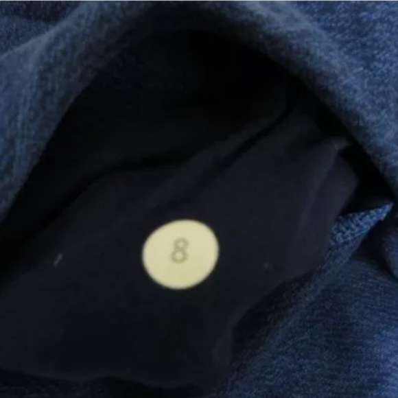 Lulumon sz 8 Cobalt Blue Long Sleeve Hoodie zip up front Pre owned GREAT CND - Picture 4 of 5